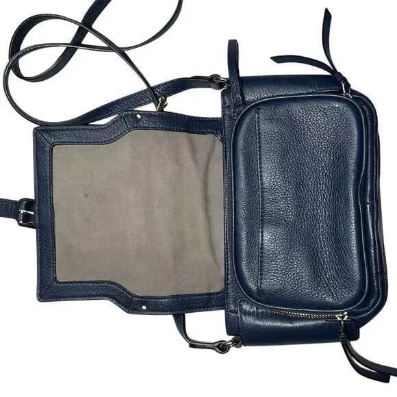 Vince Camuto Women's Blue Ink Leather Crossbody Bag Small Casual - Picture 6 of 7